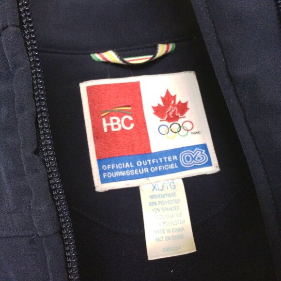 Hudson's Bay 2006 Team Canada Olympic Jacket, Soft Shell Navy Jacket XL - Picture 4 of 5